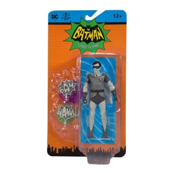 2022 McFarlane DC - Batman Classic 1966 TV Series Figure: ROBIN (Black & White) - Picture 2 of 3
